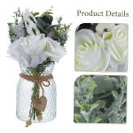 1 Satz Simulierte Vasenornamente Hochzeit Blumenarrangement Künstliche Pflanze Mit Vase Heimdekoration Kunstblumen Mit Vase Blumenarrangement Strauß Künstliche Blumen Seidentuch