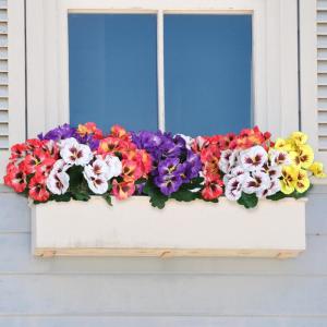 10 bundels kunstbloemen zoals echt balkon, kunstbloemen, buiten, uv-bestendig, weerbestendig, kunstbalkonplanten, balkonbloemen voor huis, vensterbank, bruiloft, decoratie (gemengd