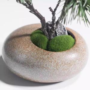 Künstlicher Bonsai-Baum Chinesischen Stil Simulation Einladende Kiefer Kleine Bonsai Dekoration Keramik Vase Set Anlage Desktop Dekoration Gefälschte Kiefer Künstliche Bäume Pf