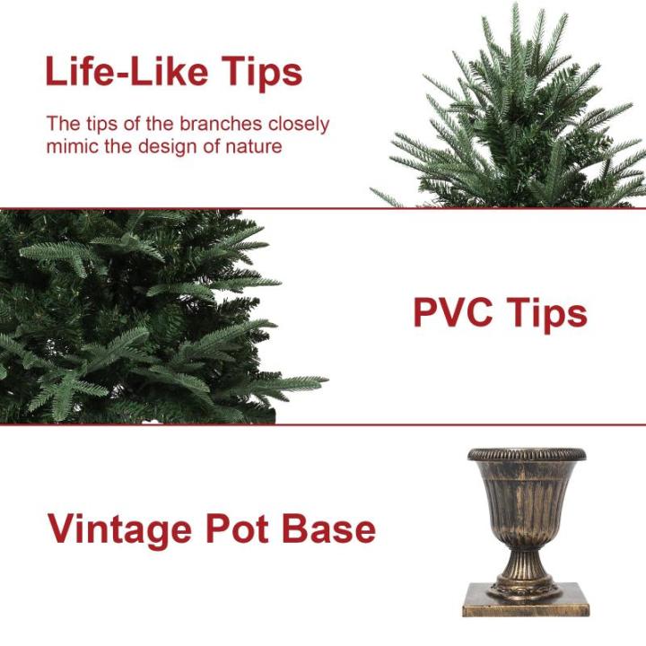 Kunstkerstboom, 1,2 m, met 320 takpunten voor binnen, buiten, voordeur, veranda, entree, ingang