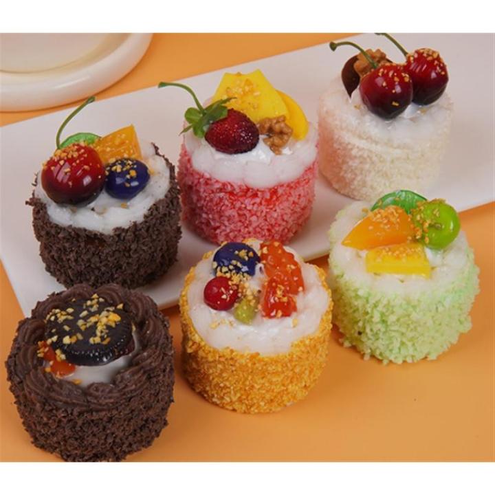 Fake Kuchen künstliche Kuchen Simulation Kuchen Dessert Gemischt Gefälschte Kuchen Lebensmittel Modell Geeignet Für Restaurant Display Realistisches Essen(C)