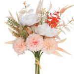 Kunstbloem zijden hortensia bloemstukken, witte bloem faux planten boeketten voor bruiloft decoraties, plastic bloemen tafel centerpieces voor thuis, tuin, kantoor decor (1, wit)