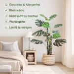 Monstera Monstera , 150 cm, ziet eruit als echt, Monstera decoratieve kunstplant voor thuis, woonkamer, slaapkamer, kantoor, tuin