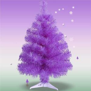 Leichter Tisch-Weihnachtsbaum mit Ständer for kleine Weihnachtsdekoration, PVC-Tannenbaum, Kleiner Weihnachtsbaum, mehrfarbiger künstlicher Weihnachtsbaum(Purple,90cm/3ft)