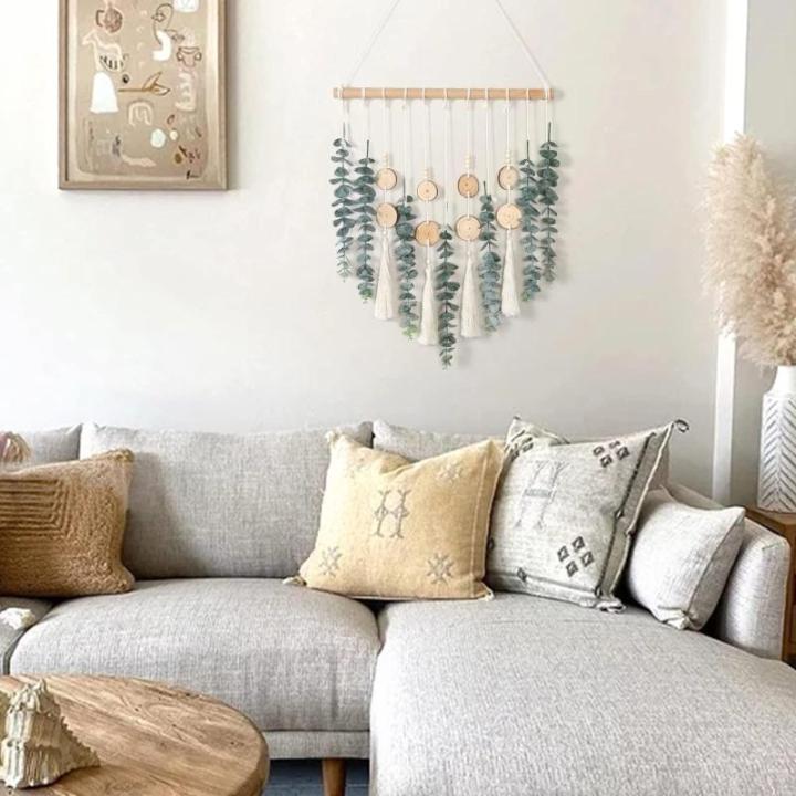 Kunstmatige hangplanten, eucalyptus, bladeren, kunstmatige planten, eucalyptus, takken, voor tuin, binnen, buiten, hangplant, kunstdecoratie, woonkamer, slaapkamer, groen en