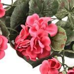 Künstliche Geranien, Blumen, künstliche Pflanze, Geranie, Busch, Blumen, künstliche Flora, Heimdekoration, Zubehör, künstliche Pflanzen (dunkelrosa)