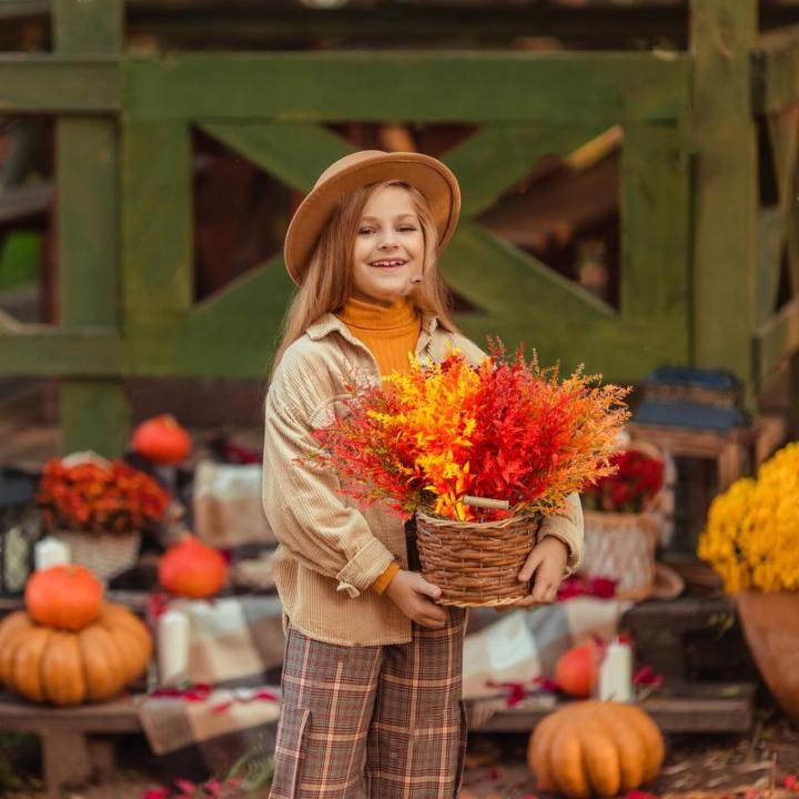12 stuks kunstherfstbloemen herfstbladeren kunstherfstbloemen voor binnen en buiten boeket herfstdecoratie voor herfstoogst Thanksgiving Halloween