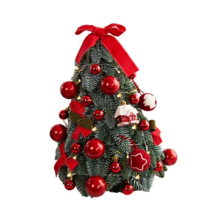Tisch-Weihnachtsbaum, Mini-Weihnachtsbaum für den Schreibtisch mit Lichtern, dekorativer Kleiner Weihnachtsbaum, Weihnachtsdekoration für die, Style A
