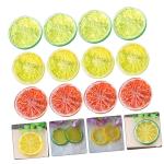 75 STK Nachahmung Einer Zitronenscheibe Früchte Flatback-cabochons Gefälschte Zitronenscheiben Simulation Von Fruchtscheiben Orange Bezaubert Bilder Gefälschte Grapefruit PVC