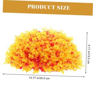 2 stuks eucalyptus grasbal groen klein gras vormsnijballen voor decoratie buiten gras buiten faux-mum bal plafond grasbal oranje plastic