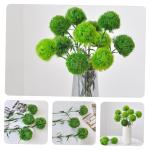 2St Grünpflanzen pflücken Kunstpflanzen Künstliche Topiary-Kugelpflanze Formschnittkugel für den Garten zimmerpflanzen Zweige für Vase künstliche grüne Blätter Weich-PVC Gr