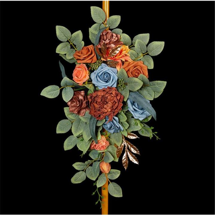 Realistische florale gewölbte Türverzierungen, bunte Seidenblumen-Dekorationen für erfreuliche Anlässe und Zeremonie-Hintergründe