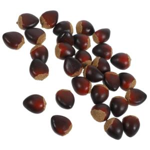 1 Satz Schaumkastanie Lebensechte Kastanien Künstliches Kastanienmodell Künstliche Kastanien Schaumfruchtmodell Simulationsnüsse Lebensechte Nussdekoration Food-Modell Coffee 30