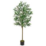 150 cm, olijfboom, kunstplant, grote , , nep plastic planten in pot, kunstboom, als echt voor woondecoratie, kamerdecoratie, slaapkamerdecoratie