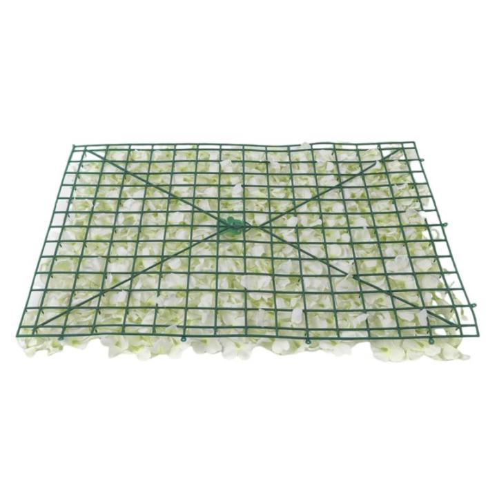 Kunstplanten, bloemen, muur, 10 stuks, kunstplanten, gazon, kunstplantenwand, 40 × 60 cm, wit