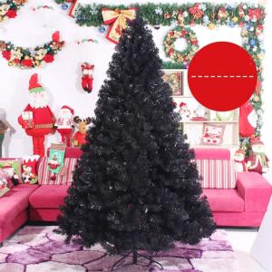 Weihnachtsdekoration Weihnachtsbaum, 5 Fuß Premium Klappbarer PVC-Weihnachtskieferbaum Mit Massiven Metallbeinen Künstlicher Weihnachtsbaum-Schwarz 150c Modisch，Black-150cm(5Ft