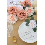 Künstliche Blumen, künstliche Rosen, Dahlie mit Stielen für selbstgemachte Hochzeit, Brautsträuße, Babyparty, Blumenarrangement, Tischdekoration, Heimdekoration (Hautfarbe)