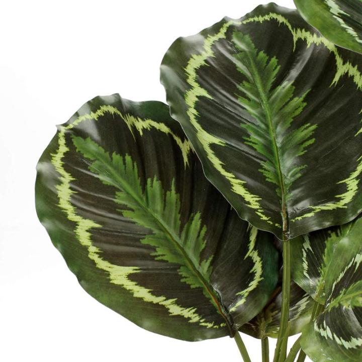 24 inch Kunstmatige Calathea Medallion Plant Nep Planten Home Decor Tropische Faux Plant in Pot voor Home Garden Office Decoratie