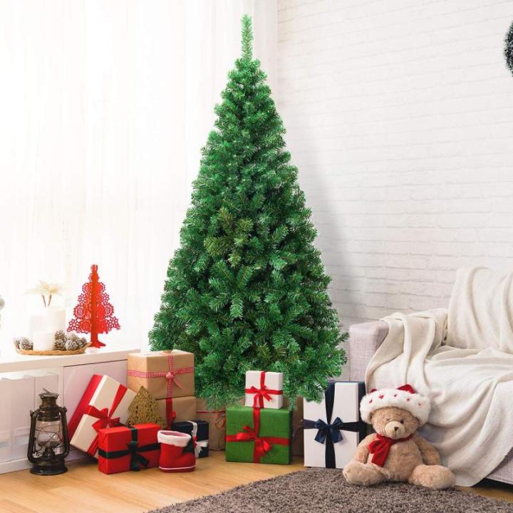 Kunstkerstboom met metalen standaard 150 cm/180 cm/210 cm/240 cm groen 210cm groen