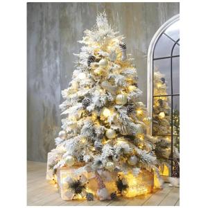 Künstlicher Baum Großer weißer Weihnachtsbaum, künstlicher schneebedeckter Baum mit Ornamenten, Weihnachtsbaum für Zuhause/Büro/Party-Dekoration
