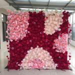 Wandpaneel Mit Künstlichen Hochzeitsblumen, Unterseite Aus Stoff, Weiß, Rot, Romantische Rose, Kunstseide, Floraler Hintergrund(2M*2M)