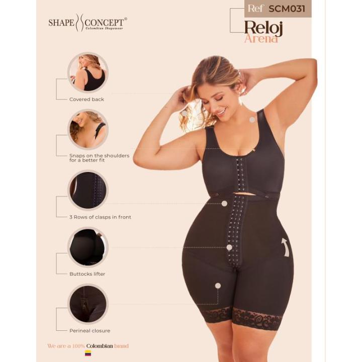 Fajas Colombianas Reductoras y Moldeadoras High Compression Clothing After Liposuction Full Bodysuit SCM0083