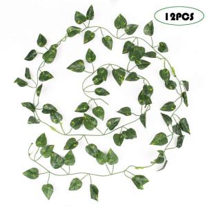 78Ft 12 stks Zijde Kunstmatige Ivy Wijnstok Hangende Bladeren Plant Greenery Decor Party Thuis Tuin Bruiloft Muurdecoratie