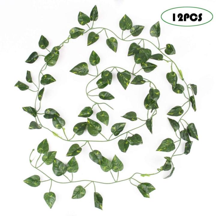 78Ft 12 stks Zijde Kunstmatige Ivy Wijnstok Hangende Bladeren Plant Greenery Decor Party Thuis Tuin Bruiloft Muurdecoratie