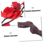 2st Simulation Pflaumenblüte Rosenstrauß Blumenvase Dekoration Einmachgläser Künstlicher Blumenstrauss Blumenstrauß Vasenfüllungsdekore Künstliche Pflaumenblüten-Picks Rot 