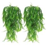 2 stuks kunsthangplanten, 80 cm, nepkunstklimopranken, groene hangplant voor huis, tuin, esthetische decoratie