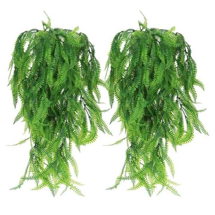 2 stuks kunsthangplanten, 80 cm, nepkunstklimopranken, groene hangplant voor huis, tuin, esthetische decoratie