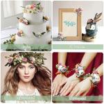 100 stuks kunstbloemkoppen, kunstmadeliefjes, bloemkoppen, stoffen bloemen, , knutselen, voor doe-het-zelf ornamenten, accessoires, handwerk