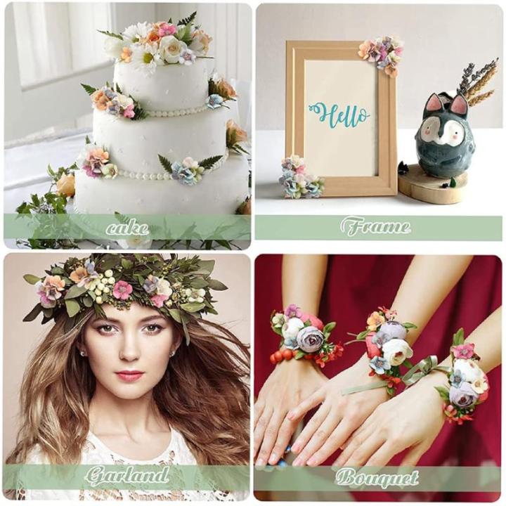 100 stuks kunstbloemkoppen, kunstmadeliefjes, bloemkoppen, stoffen bloemen, , knutselen, voor doe-het-zelf ornamenten, accessoires, handwerk