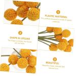 1stk Simulierte Kugelchrysantheme Künstliche Hortensien Chrysanthemensträuße Grünes Dekor Blumenstraußdekoration Zum Selbermachen Dekor Für Zu Hause Schmücken Orange Plastik