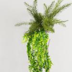 met varen, voor binnen en buiten, hangend, groene woondecoratie, kunstwijnstok, voor woonkamer en tuin, slaapkamer, boerderij, 2 stuks