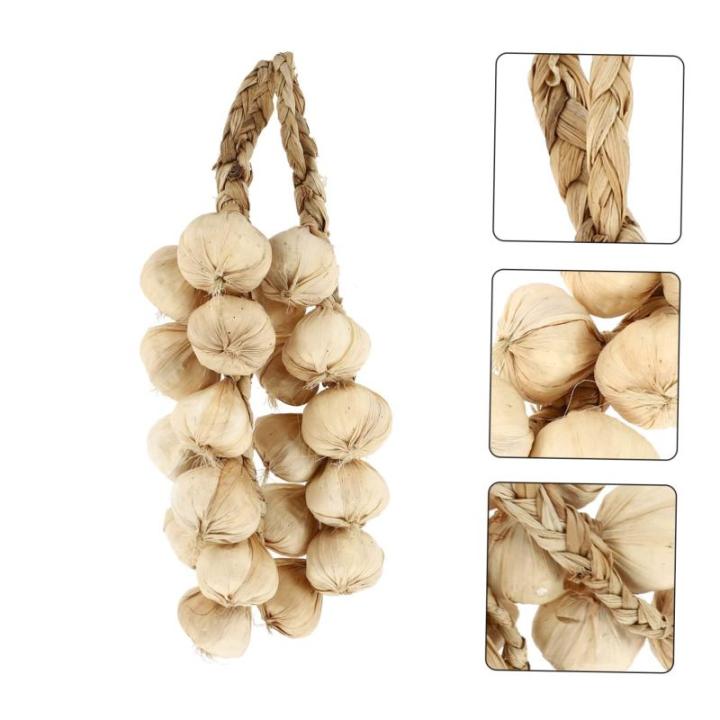2 Sätze 2 Sets Simulierte Knoblauchspieße Zum Aufhängen Von Knoblauch Roam Knoblauch Girlande Realistische Knoblauch Ornamente Garten Gemüse Dekorationen Zum 2 Stück * 2