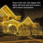Led-lichtsnoer met draad, 10 m, 100 leds, koperdraad, lichtketting voor , 8 modi, waterdicht, kerstlichtketting met stekker, voor kinderkamer, bruiloft, tuin, feest, verjaardag,