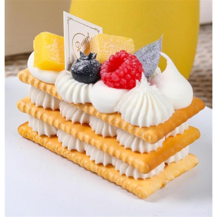 Fake Kuchen künstliche Kuchen 6 Stücke Künstliche Cookie Füllung Desserts Requisiten Simulation Kuchen Modell Für Shop-Display Realistisches Essen