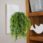 MIHOUNION Farn Kunstmatige kunstplanten hangende planten kunstmatige groene planten kunststof planten kunstplanten voor buiten balkon pot bruiloft tuin decoratie 2 stuks