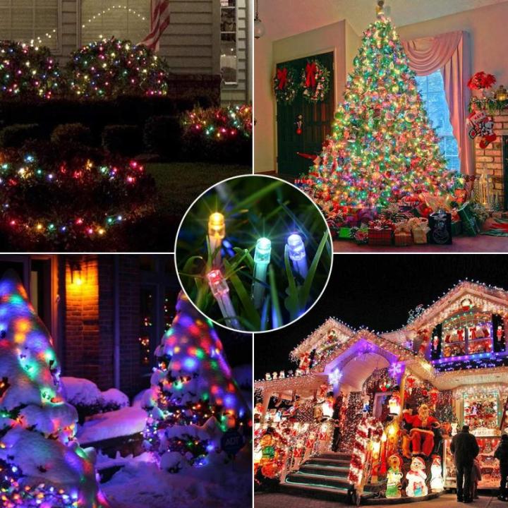 Kerstboomverlichting Meerkleurig, 20M 200 LED Lichtsnoer, Waterdicht Lichtketting, Kerstlichtsnoer, voor binnen en buiten, 8 verlichtingsmodi, Timerfuncties, Decoratie Kerstmis