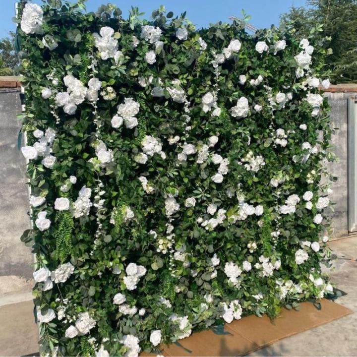 Rose Simulation Blumen Wand Hintergrund Wand, Künstliche Wand Blumen Hintergrund 3D Seide Hortensie Blumen Panel Für Foto Hintergrund Home Party Hochzeit Hintergrund Dekoration(3