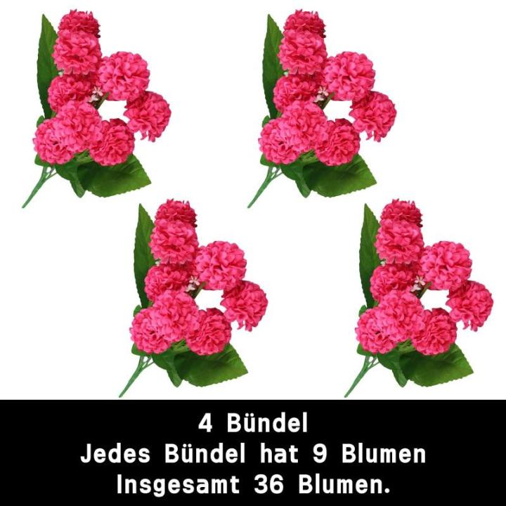 Kunstblumen wie Echt Künstliche Hortensie mit 36 Blütenköpfen Blumen Unechte Blume Künstlich Gefälschte Dekoration für Partydekoration Zuhause 0502