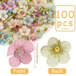 100 stuks , mini-, decoratie van zijde, meerkleurig, kunstmadeliefjes, voor huis, tuin, kantoor, decoratie, feest, bruiloft, boeket (100 stuks)
