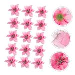 15st Weihnachtsblume Weihnachtsstern Blumen Weihnachtsbaumspitze Gefälschter Weihnachtsstern Weihnachtsbaum Glänzende Blumen Mini-Kranz Outdoor-dekor Blumendekoration Rosa Plasti