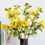 Hortensie, künstliche Blume, einzelne künstliche Hortensie, Blumenstrauß, Blumenarrangement, Dekoration für Zuhause, DIY, Hochzeit, Tafelaufsatz (Gelb)