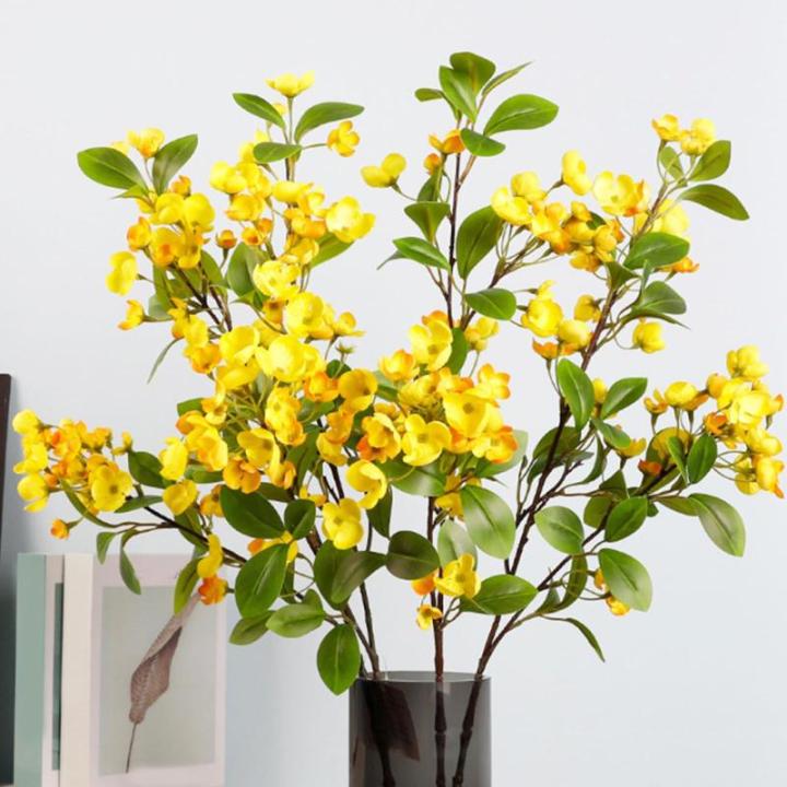 Hortensie, künstliche Blume, einzelne künstliche Hortensie, Blumenstrauß, Blumenarrangement, Dekoration für Zuhause, DIY, Hochzeit, Tafelaufsatz (Gelb)