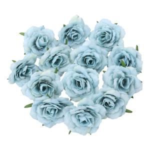 Künstliche Blumen, 30 stücke Echt Aussehende Schaum Gefälschte Rosen mit Stielen for DIY Hochzeit Bouquet Handwerk Party Valentinstag(Blue)