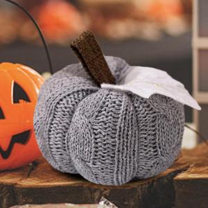 Dekorative Kürbisse für Tisch, Kürbisse, Orange, Herbstdekoration, , wiederverwendbar, gestrickt, weich, warm, dekorative Ornamente für Halloween, Ostern,