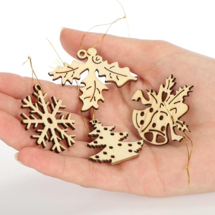 48-delige kerstboomversiering houten et - Kerstboomversieringen voor het versieren van de kerstboom - Kerstboomversieringen (sneeuwman)