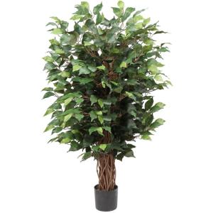Ficus Benjamini , grote kunstboom, 91 cm hoog met 546 bladeren, ideaal voor eetkamer en entree en interieurdecoratie